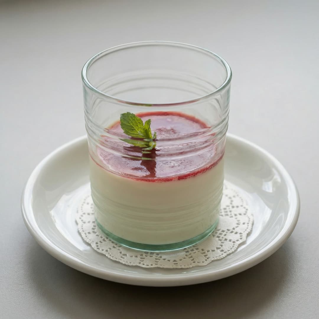 Панна кота с клубничным соусом 150 гр.