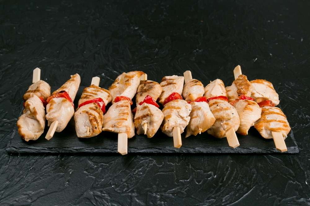 Мини-шашлык из свиной шеи с болгарским перцем 1 шт.