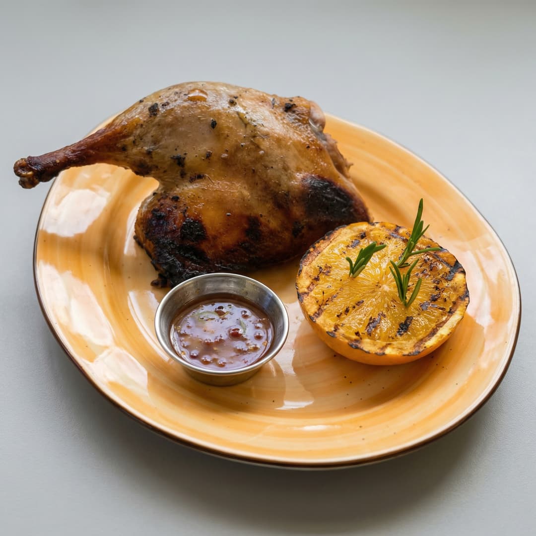 Запеченная утиная ножка с апельсиновым соусом